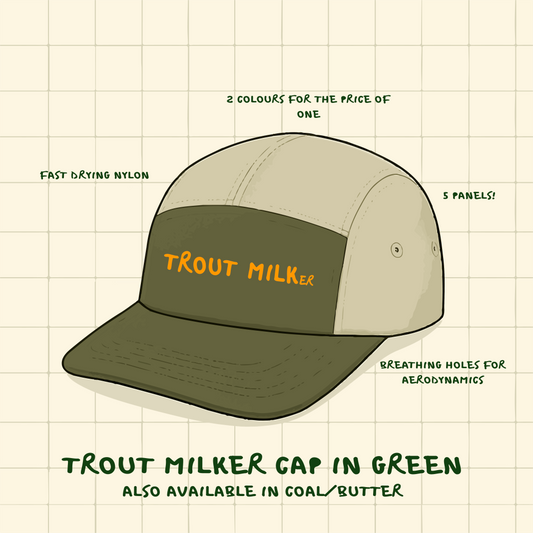 Butter/Coal Two-tone Milker Quick Dry 5 Panel Camp hat