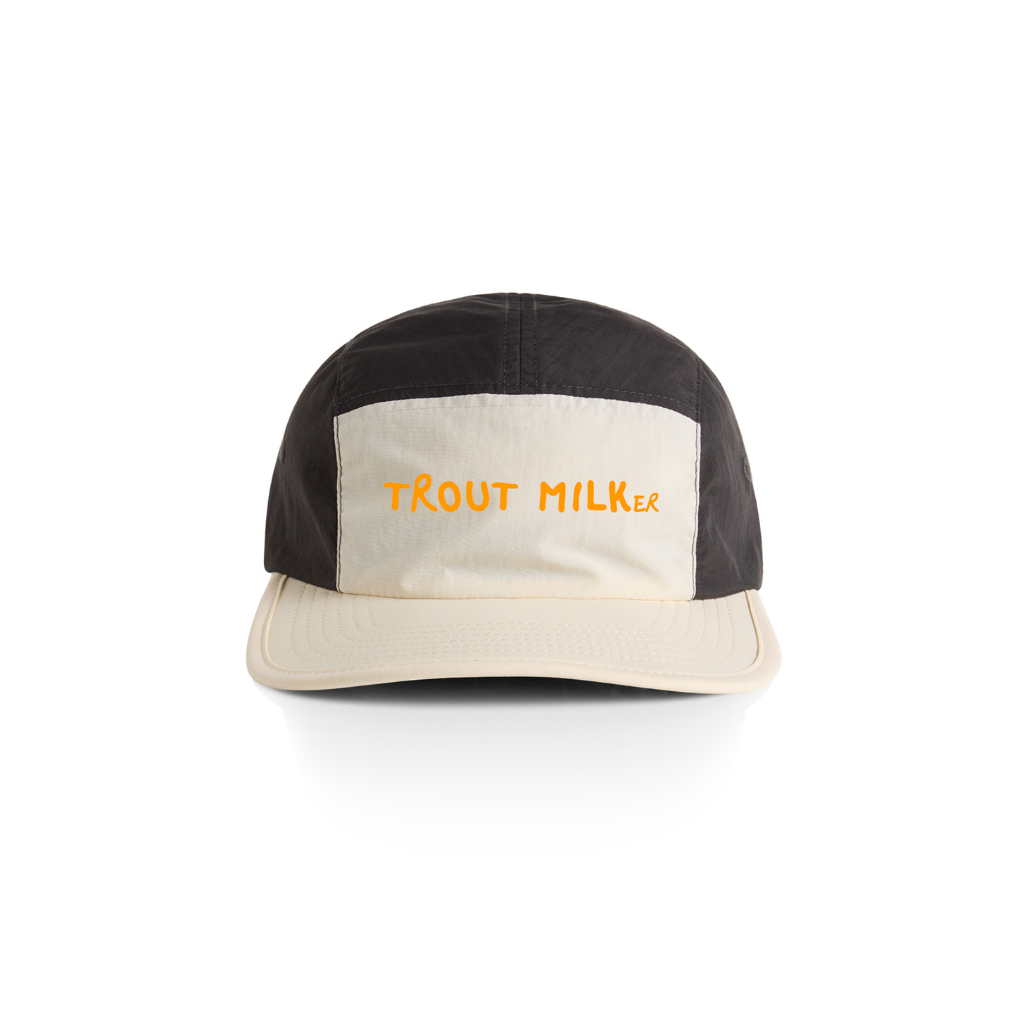 Butter/Coal Two-tone Milker Quick Dry 5 Panel Camp hat