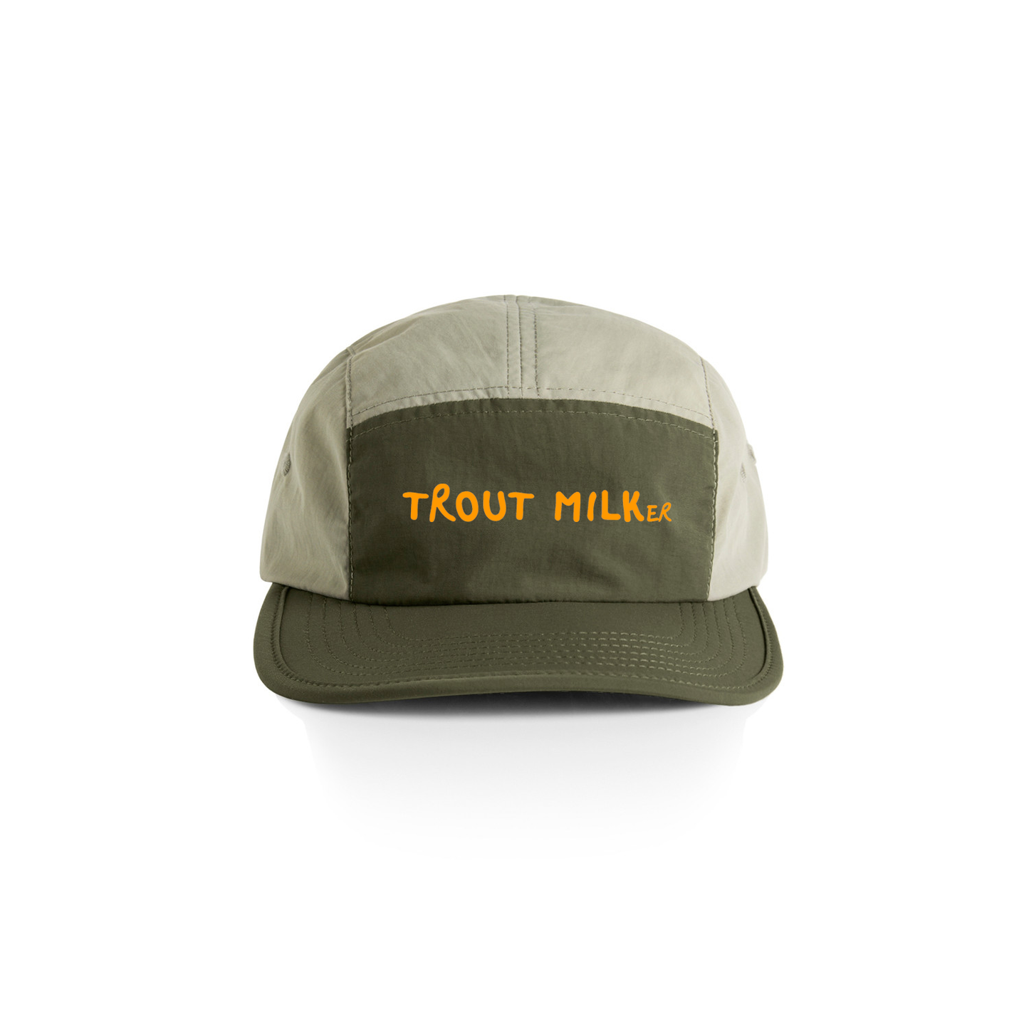 Butter/Coal Two-tone Milker Quick Dry 5 Panel Camp hat