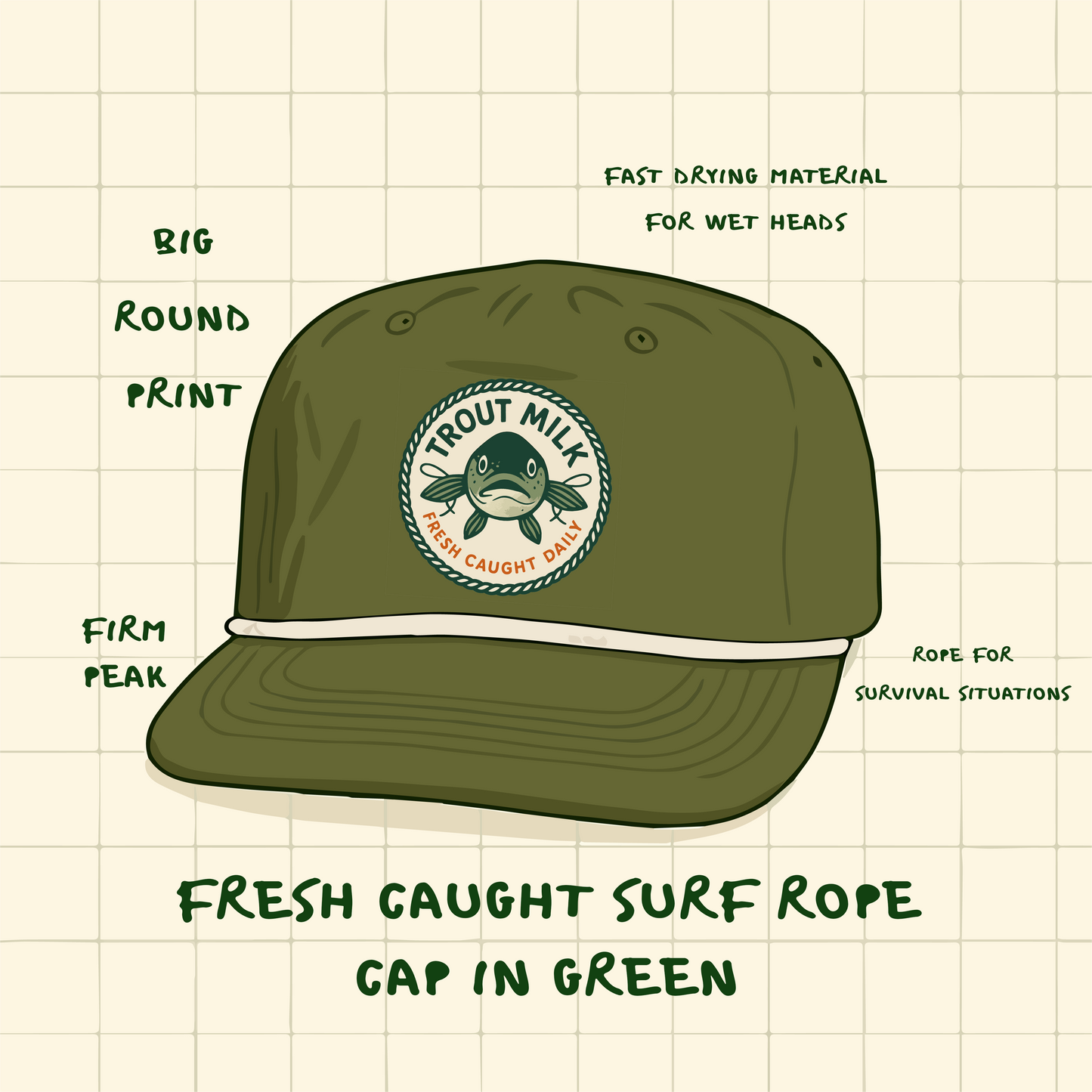 Fresh Caught Daily Surf Rope Cap